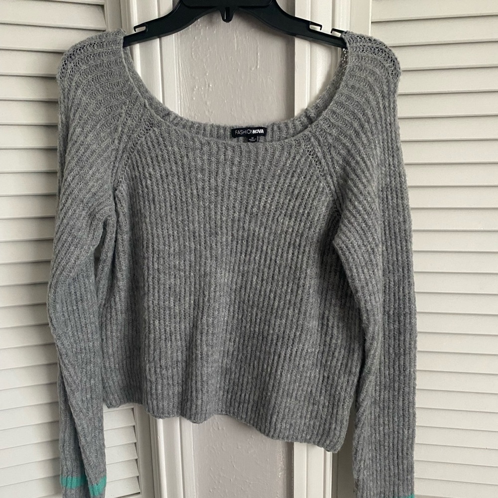 fashion nova gray sweater